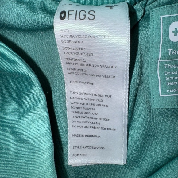 Figs Scrub Pants Womens Green Zamora Jogger Technical Collection Bottom Sz S EUC - Picture 7 of 15